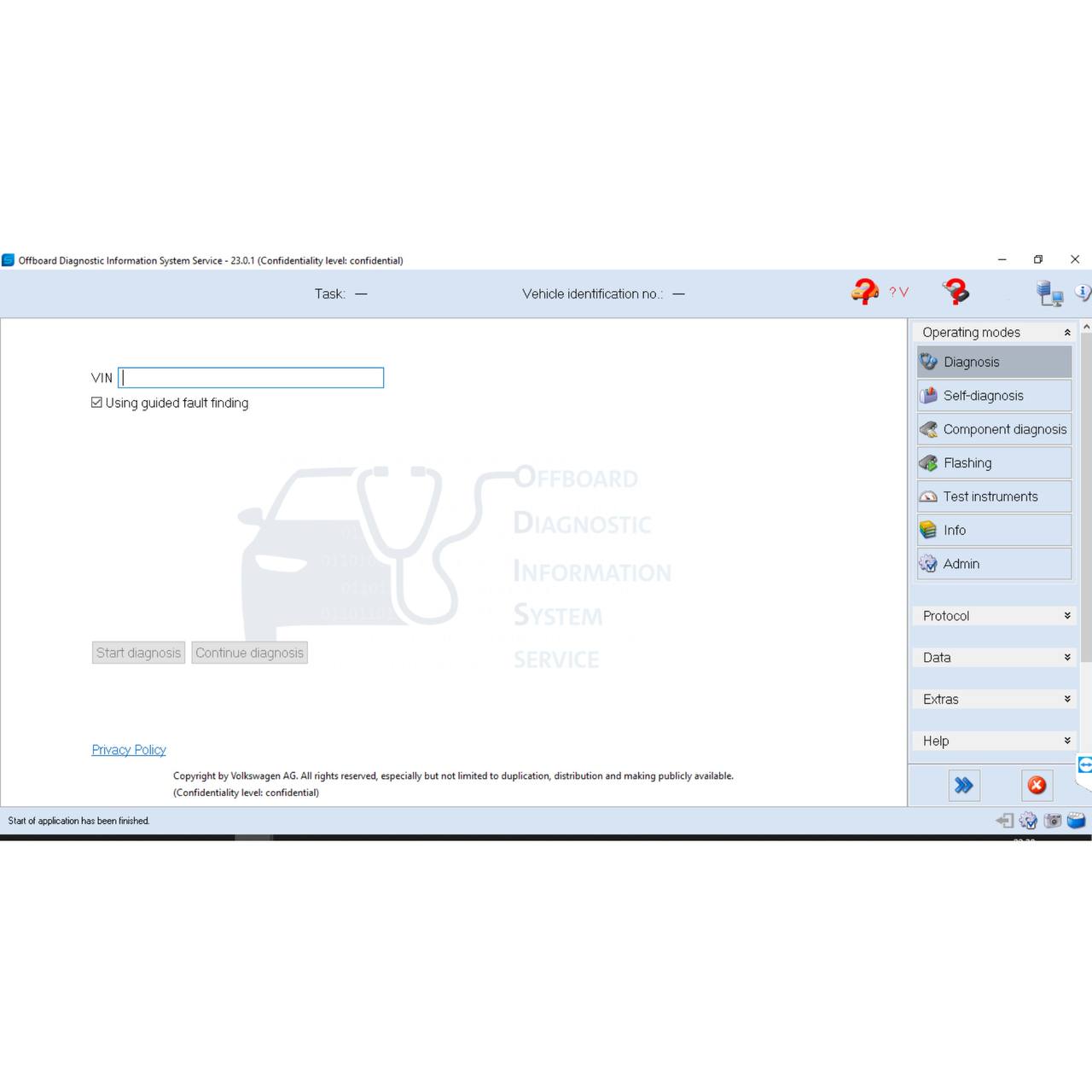 ODIS Service 23 and Engineering 18 – VW Audi ECU Diagnostic Software Interface Screenshot