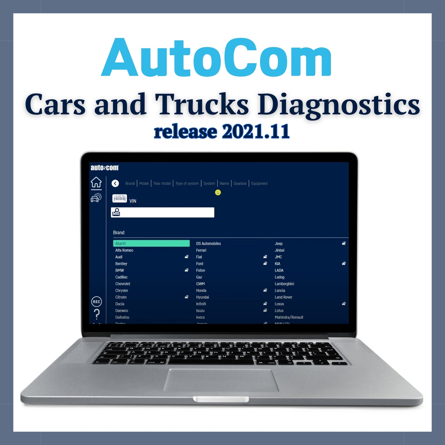 ProDiagTools Autocom 2021 diagnostic software displayed on laptop for cars and trucks diagnostics