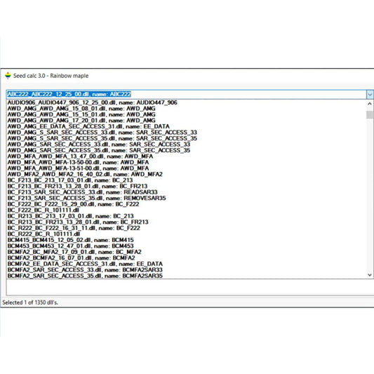 Seed Key 3.0 Calculator interface showing seed and key generation
