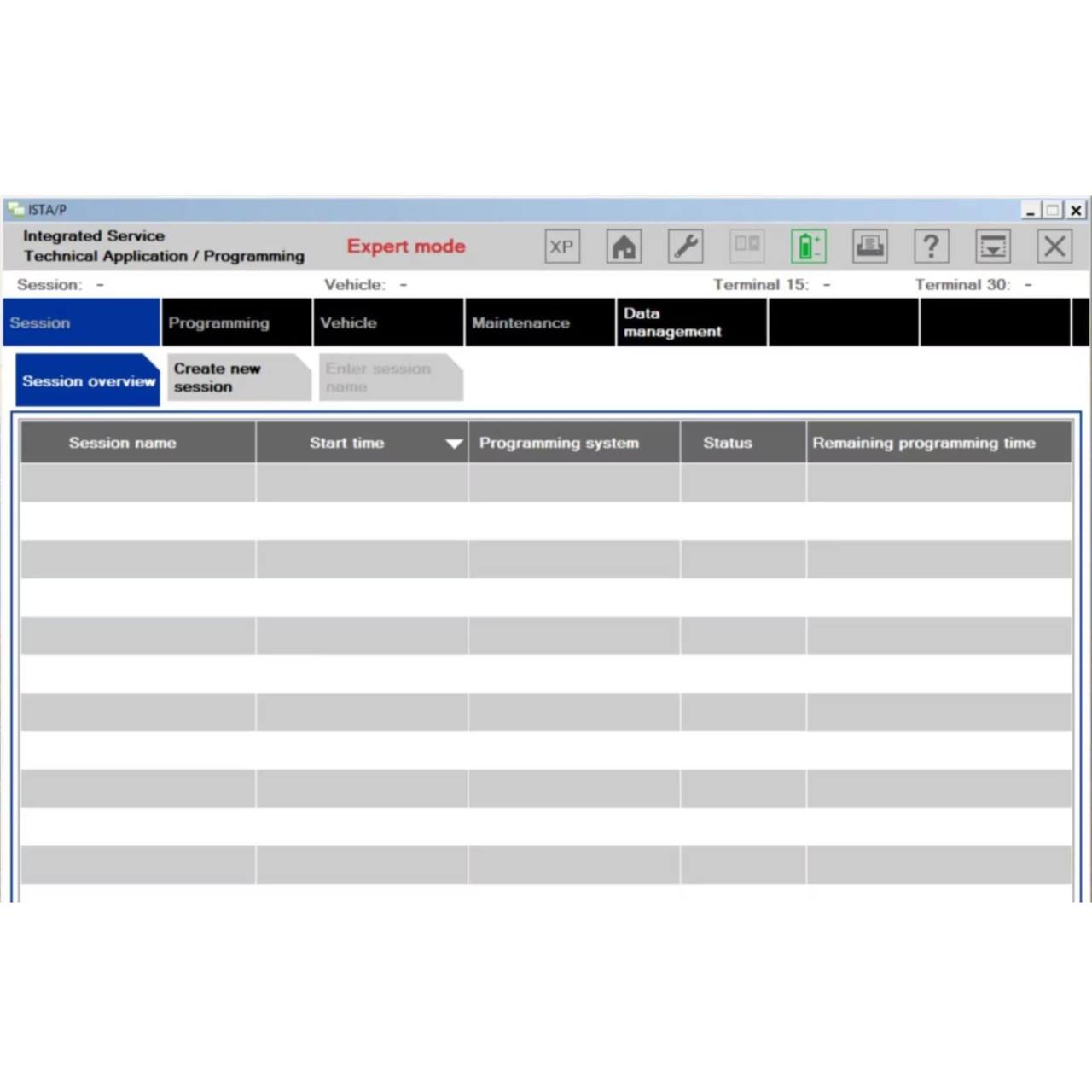 ProDiagTools automotive diagnostic software interface for BMW diagnostic software download with session overview features