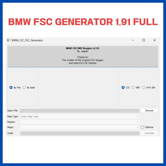 BMW FSC Generator 1.91 Full – CIC/NBT Map Code Tool - Prodiagtools