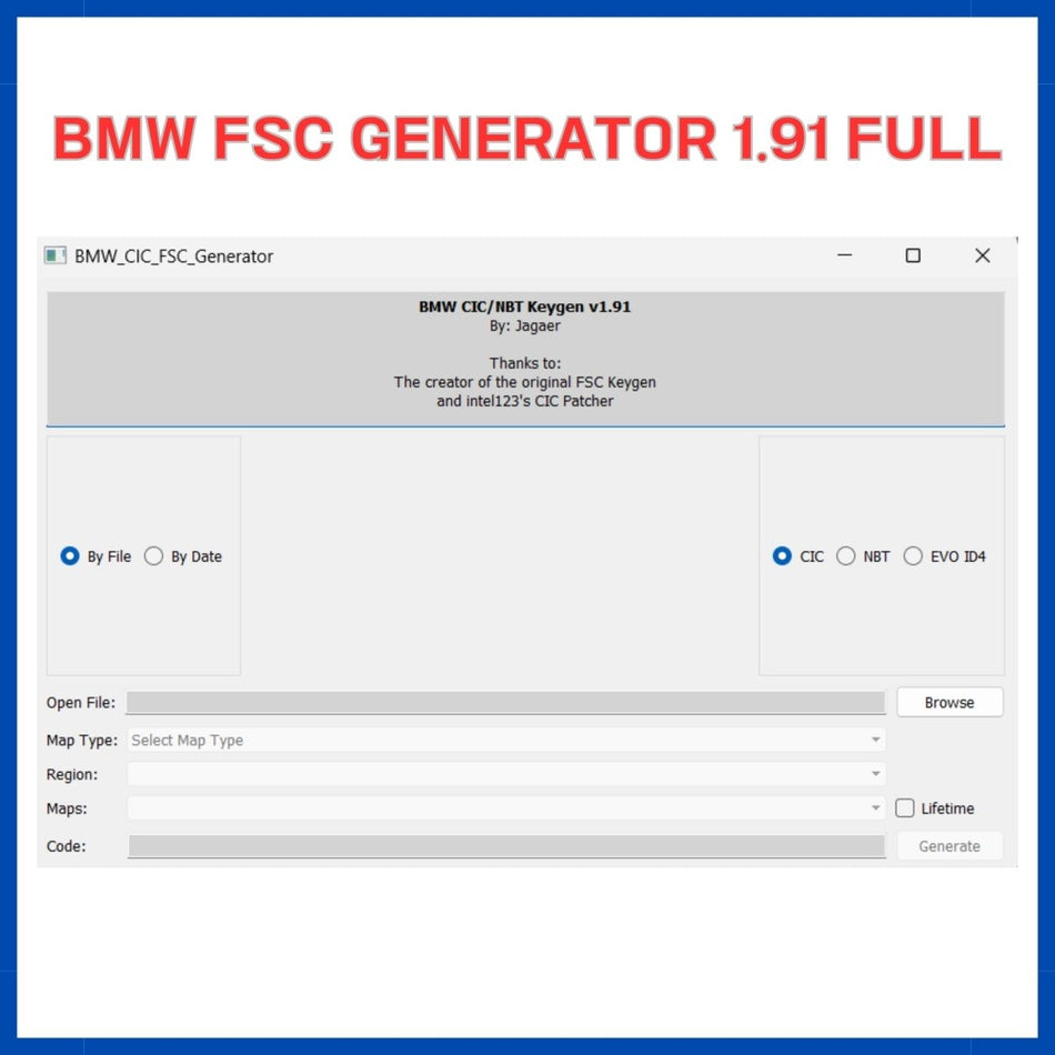 BMW FSC Generator 1.91 Full – CIC/NBT Map Code Tool - Prodiagtools