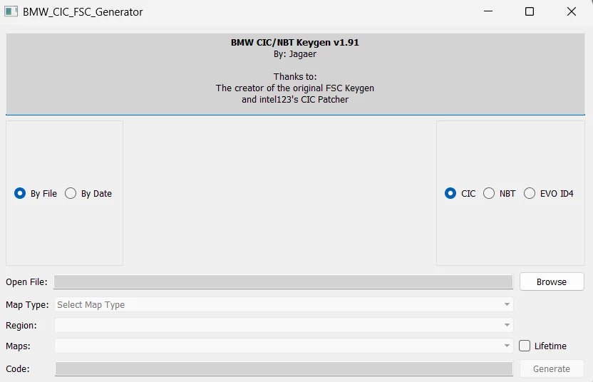 BMW FSC Generator 1.91 Full – CIC/NBT Map Code Tool - Prodiagtools