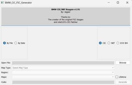 BMW FSC Generator 1.91 Full – CIC/NBT Map Code Tool - Prodiagtools