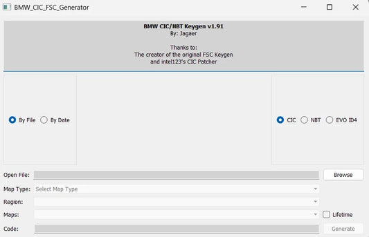 BMW FSC Generator 1.91 Full – CIC/NBT Map Code Tool - Prodiagtools