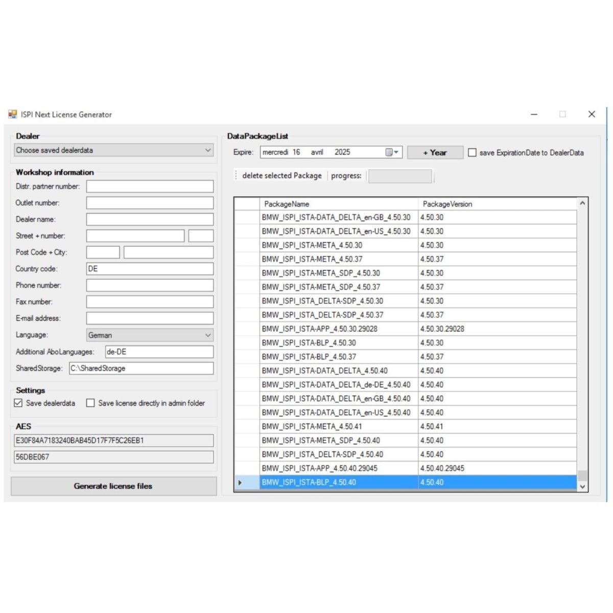 ISPI Next license generator for ISTA+ 4.50.40 - Prodiagtools