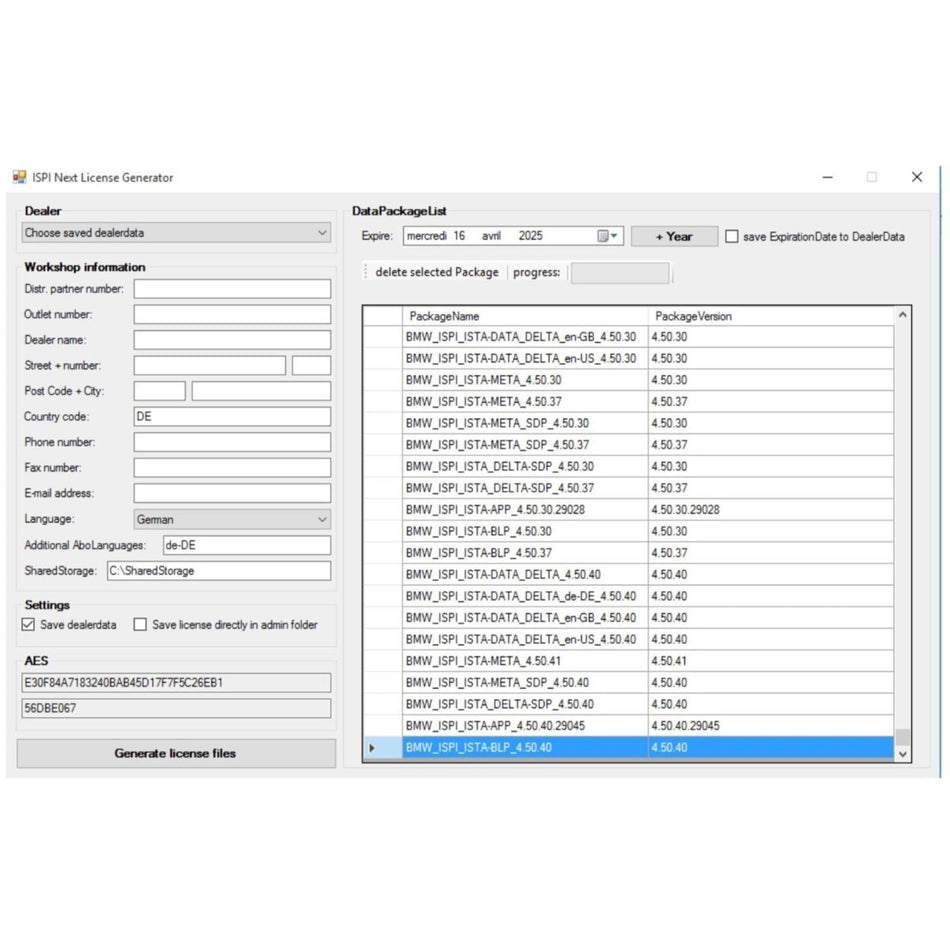 ISPI Next license generator for ISTA+ 4.50.40 - Prodiagtools