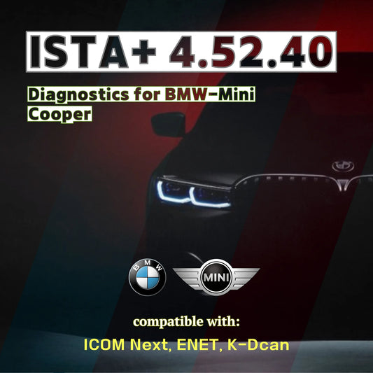 BMW ISTA+ 4.52.40 software download for automotive diagnostics compatible with ICOM Next ENET and K-Dcan