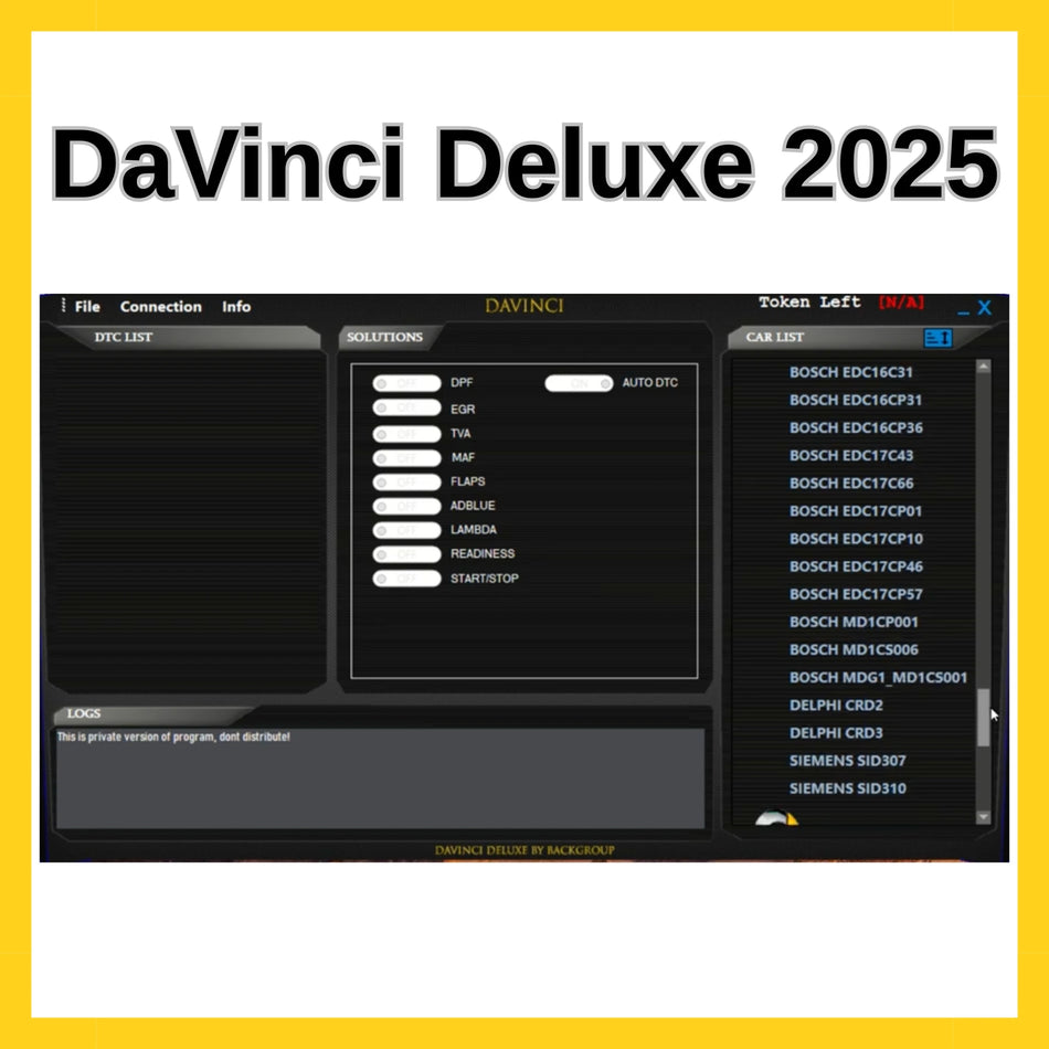 DaVinci ECU Tuning Tool automotive diagnostic software interface by ProDiagTools for engine control unit tuning