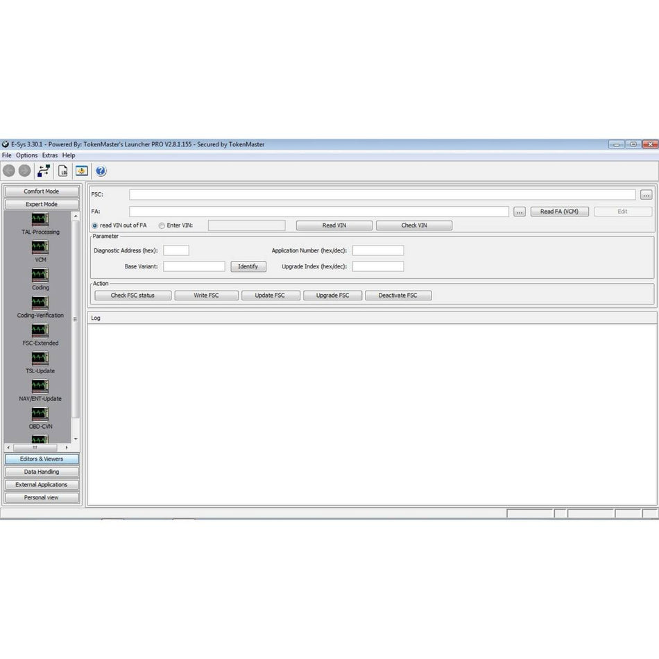 ProDiagTools E-Sys Launcher PRO automotive diagnostic software interface for vehicle coding and programming