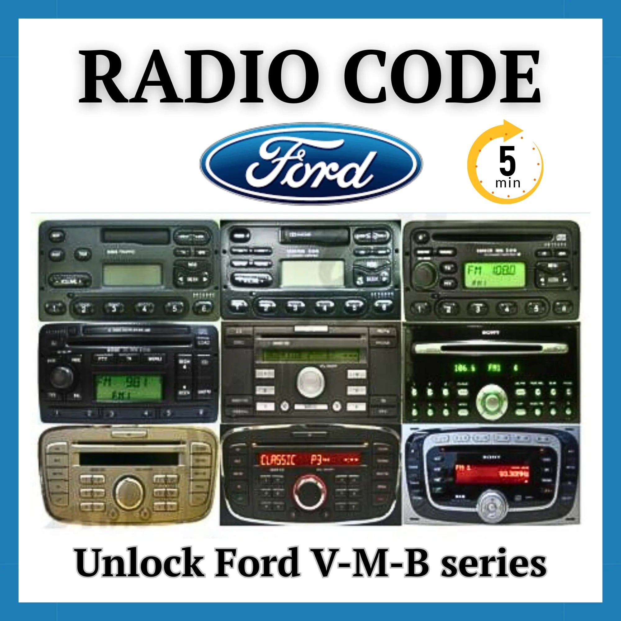 Ford Radio Code Unlock V/M/B Series – 6000CD & Sony - Prodiagtools