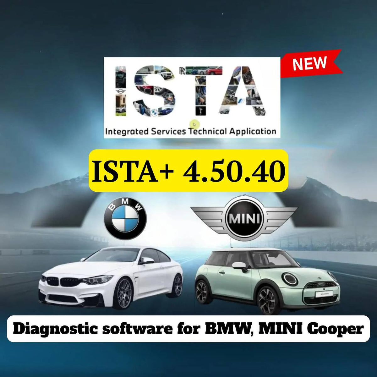 ISTA 4.50.40 software for BMW and MINI Cooper with user-friendly interface for automotive diagnostics