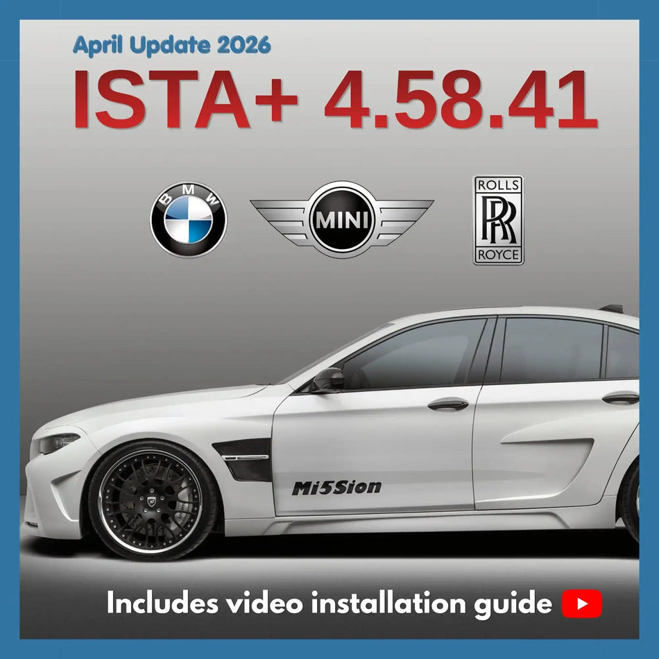 ista+ 4.58.41 bmw diagnostic software 2026 standalone version with psdzdata full