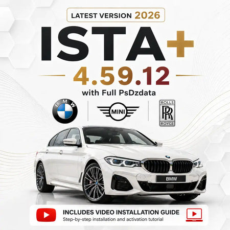 ISTA+ 4.59.12 BMW diagnostic software 2026 full version with PSdZData full for BMW MINI Rolls Royce