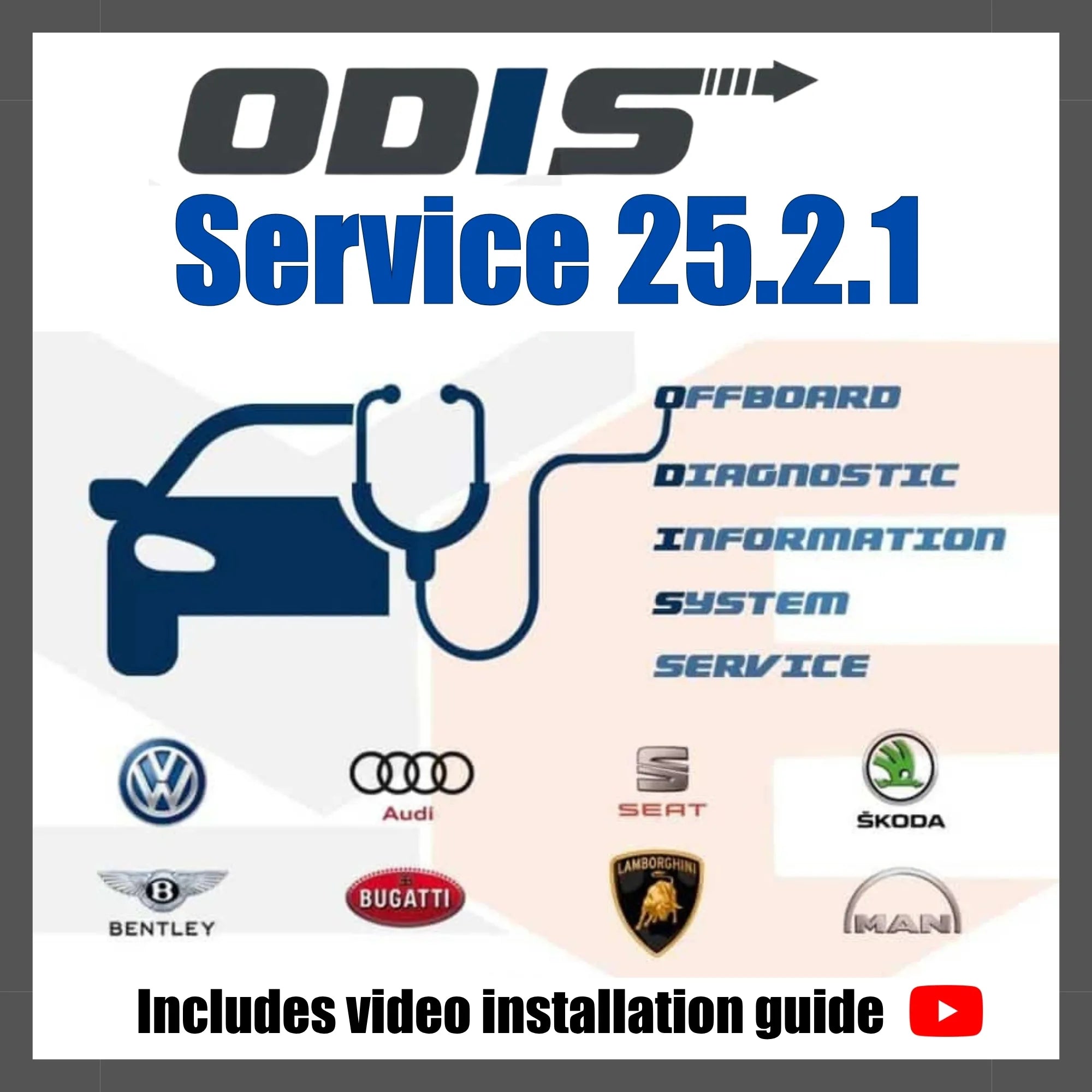 ODIS Service 25.2.1 VAG diagnostic software for Volkswagen Audi Skoda Seat Bentley Lamborghini Bugatti MAN
