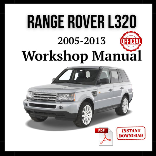 Cover page of Range Rover Sport L320 workshop manual 2005–2012 – PDF with engine, transmission, and suspension service information