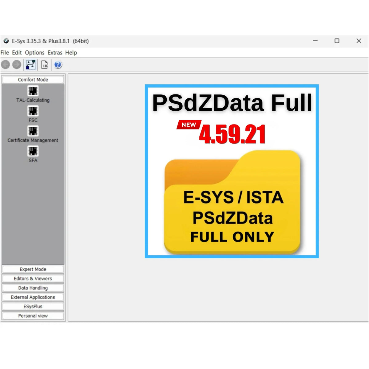 PSdZData Full 4.59.21 for BMW E-Sys 3.35.3 and Plus 3.8.1 coding database full download