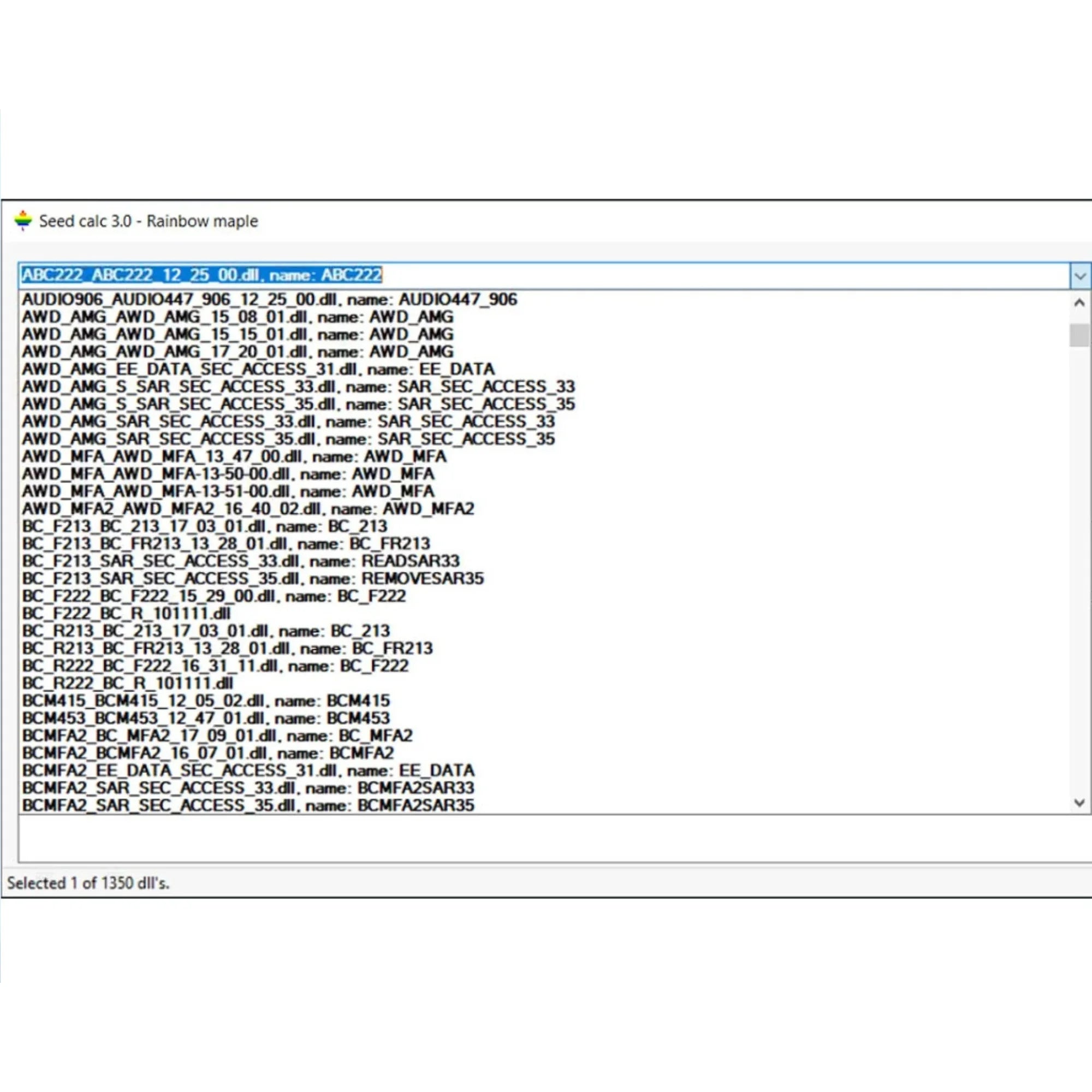 Seed Key 3.0 Calculator interface showing seed and key generation