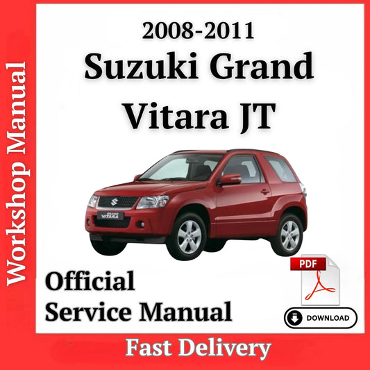Suzuki Grand Vitara workshop manual PDF cover showing 2008-2011 red SUV and ProDiagTools branding
