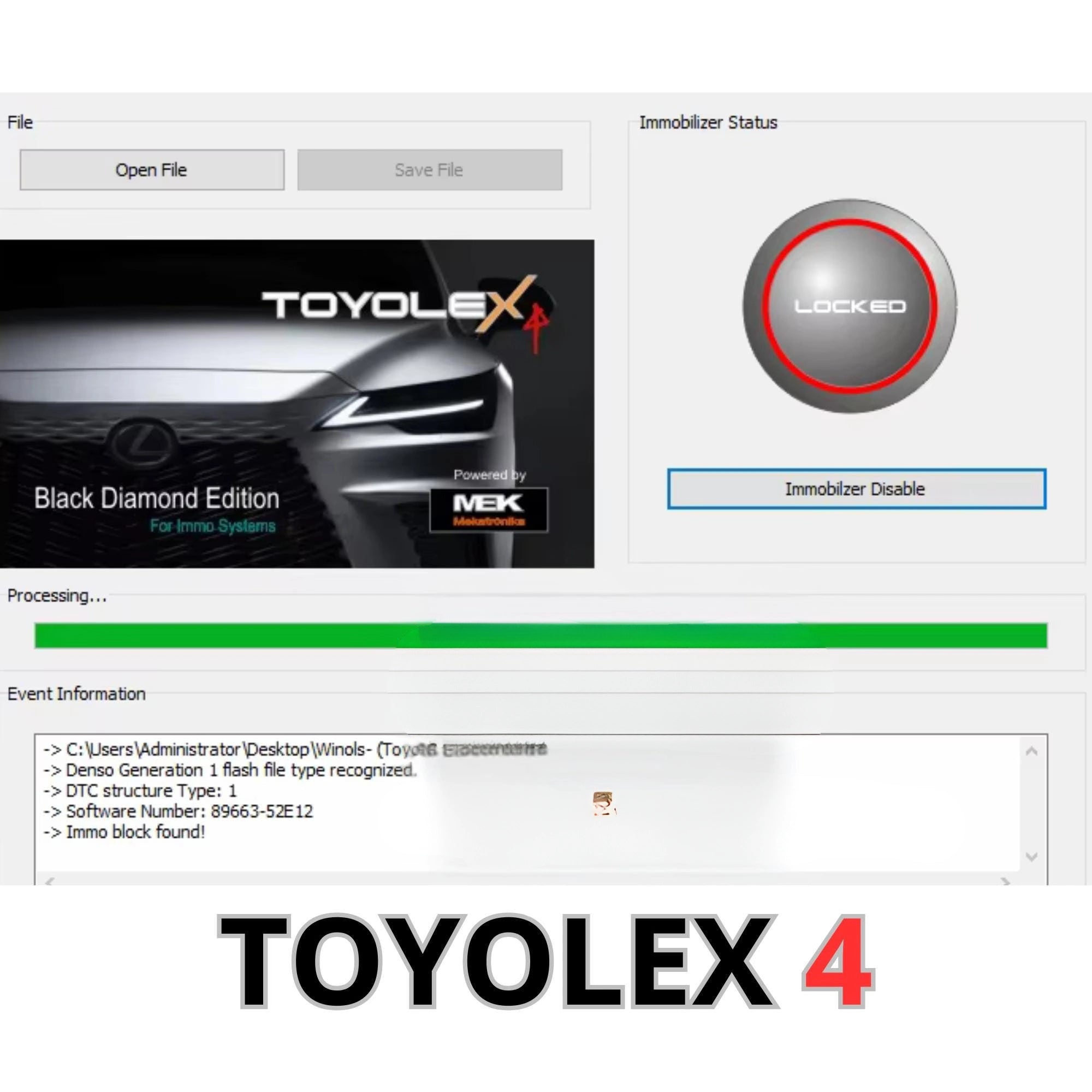 Toyolex 4 – Toyota Lexus Immo OFF/ON & Key Reset Software - Prodiagtools
