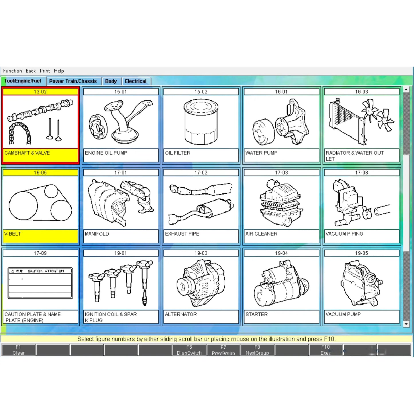 Toyota EPC 2025 parts catalogue automotive diagnostic software interface showing detailed vehicle components by Prodiagtools