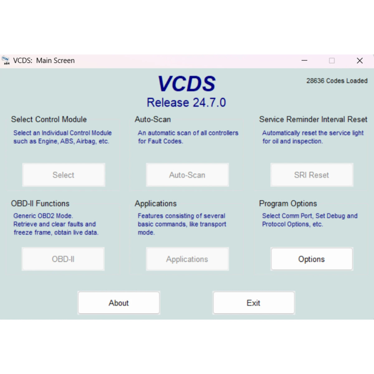 VCDS 24.7.0 ENG & FR – Kolimer Loader ATMEGA162 - Prodiagtools