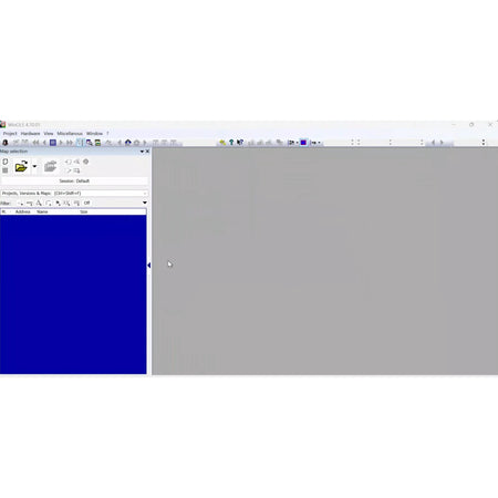 WinOLS 4.7 ECU map editor interface showing project workspace for BIN file editing and ECU tuning software environment