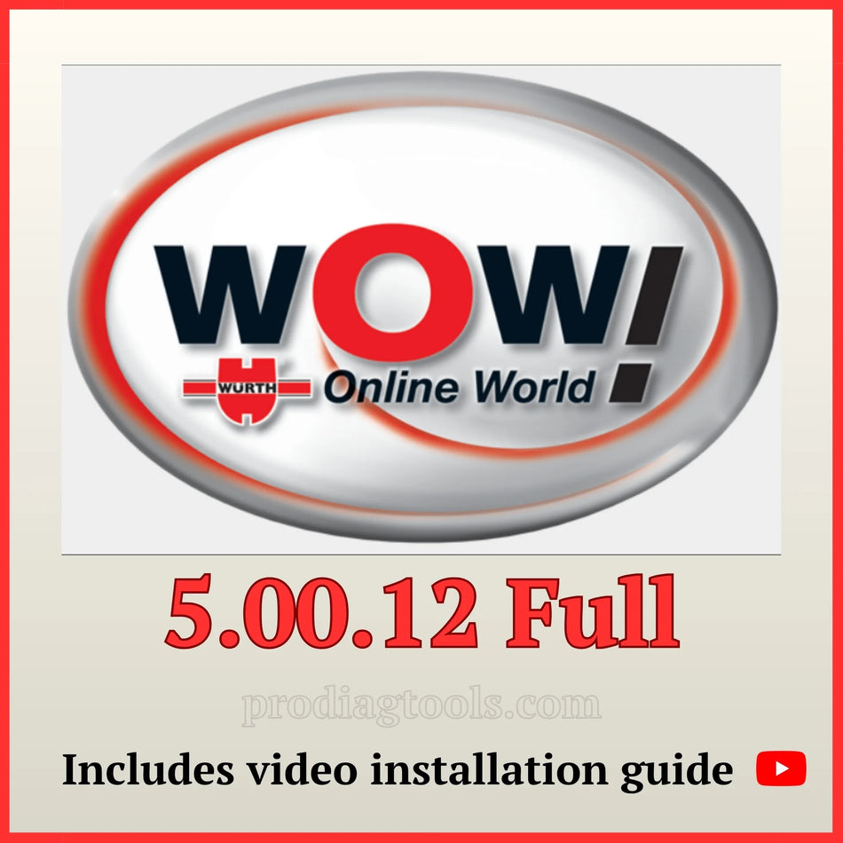 wurth wow 5.00.12 full diagnostic software autocom delphi obd2 multi brand