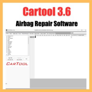 Cartool 3.6 airbag repair software for crash data reset, ECU dump repair and immobilizer removal tool for automotive electronics technicians